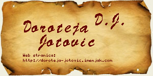 Doroteja Jotović vizit kartica